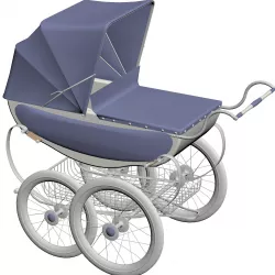 Baby stroller 3D model