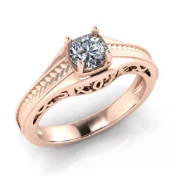 Beautiful engagement ring with leaves 3D print model