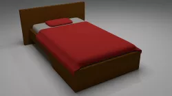 Bed Red 3D model