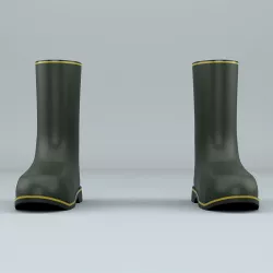 Biohazard protective rubber boots Low-poly  3D model