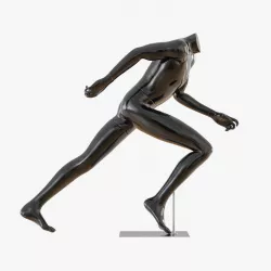 Black mannequin running 26 3D model
