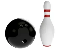 bowling ball and pin 3D model