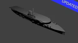 British Courageous Class Aircraft Carrier 3D print model
