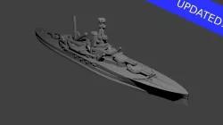 British Revenge Class Battleship 3D print model