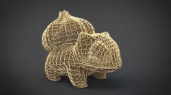 Bulbasaur Wireframe 3D print model