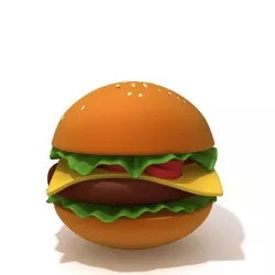 Burger cartoon 3D model