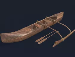 canoes 3d model 3D model