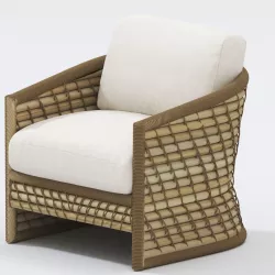 CAPITOLA RATTAN LOUNGE CHAIR 3D model