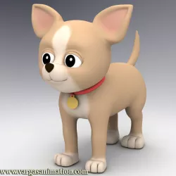 Cartoon Chihuahua 3D model