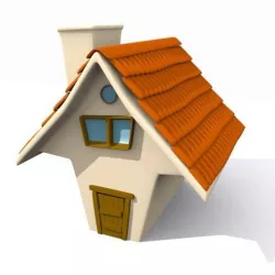 Cartoon House 3D model