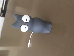 Cat earbud cable protector 3D print model