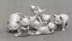 cats Low-poly Low-poly  3D print model