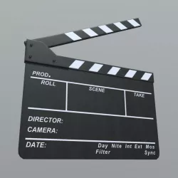 Clapperboard Low-poly  3D model