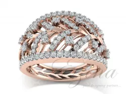 Classic Diamond Ring  3D print model