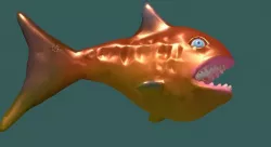 Clown Fish animated Low-poly  3D model