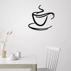 Coffee cup for wall decoration 3D print model