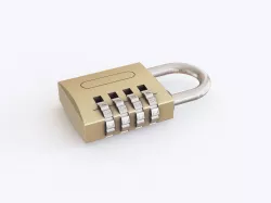 Combination padlock 3D model