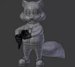 Conker the Squirrel with a Shotgun 3D print model