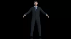 Corporate Office Manager Rigged 3D model