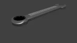 Cresent Wrench with material Low-poly  3D model