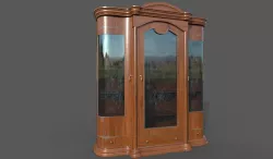 Cupboard classic old 3D model