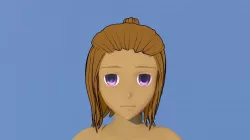 Cute anime hair style 3D model