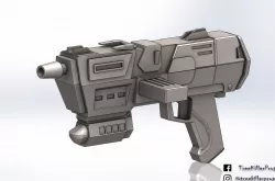 DC-17m blaster pistol Star Wars republic commando 3D print model