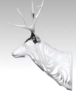 Deer Head Decoration Modern Art  3D print model