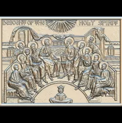 Descent Of The Holy Spirit STL File for CNC Relief engraving 3D model
