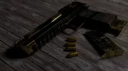 Desert Eagle with The Punisher Skin 3D model