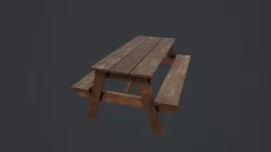 Desk Low poly Low-poly  3D model