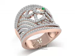 Diamond Patterned ring 3D print model