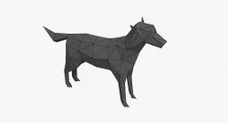 Dog Low polygon 3D model
