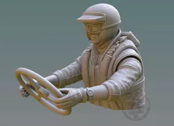 Drag Boat Pilot Bust 3D print model