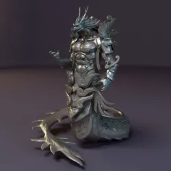 Dragon God Statue 3D model