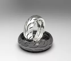 Dunlop motorcycle tire rings set 3D print model