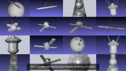 Early Satellites And Spaceprobes Printable Miniatures 3D Model Collection