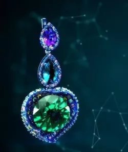 Earring with a big stone  3D print model