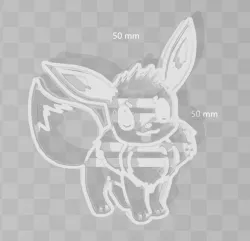 Eevolutions Eevee Pokemon Cookie Cutter 3D print model