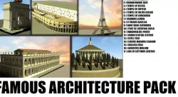 FAMOUS ARCHITECTURE PACKAGE 3D Model Collection