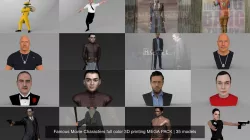 Famous Movie Characters full color 3D printing MEGA PACK 3D Model Collection
