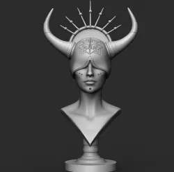 Female bust 3D print model