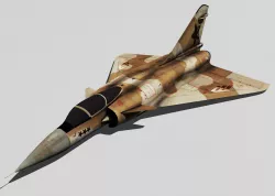 Fighter jet Low-poly  3D model