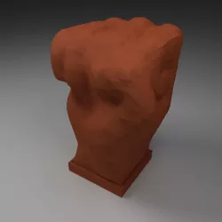 Fist sculpture 3D model