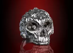 Flame Skull ring 3D print model