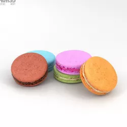 French Macarons 3D model