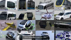 Future vehicle electric pack 3D Model Collection