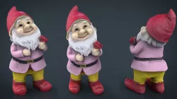 Garden Gnome 5 Low-poly  3D model