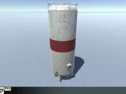 Gas Storage Tank Big Low-poly  3D model
