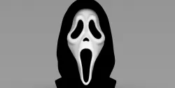 Ghostface from Scream bust ready for full color 3D printing 3D print model